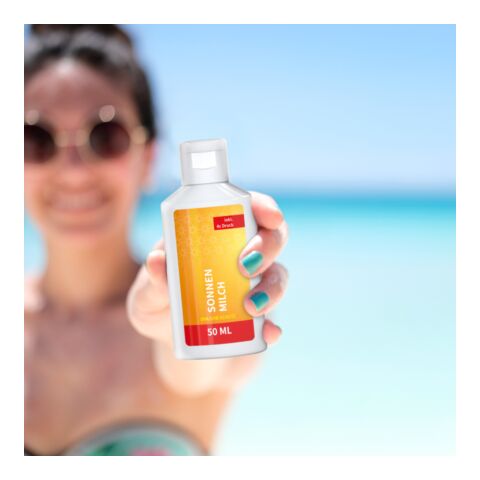 50 ml Flasche - Sonnenmilch LSF 30 Weiß | ohne Werbeanbringung