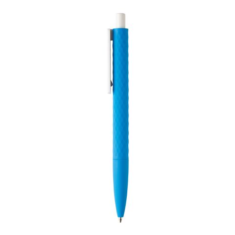 X3-Stift mit Smooth-Touch blau-weiß | ohne Werbeanbringung | Nicht verfügbar | Nicht verfügbar