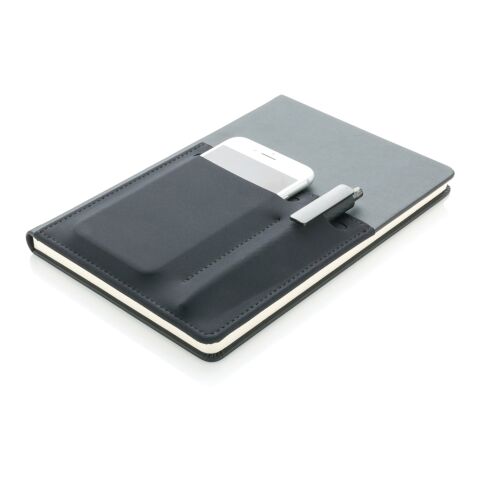 A5 Deluxe Notizbuch mit Fächern schwarz | ohne Werbeanbringung | Nicht verfügbar | Nicht verfügbar