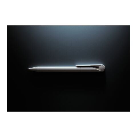 Prodir DS1 Drehkugelschreiber matt weiß | Schwarz | ohne Werbeanbringung | ohne Werbeanbringung | Metall satiniert