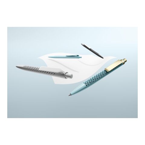 Prodir QS40 Druckkugelschreiber matt mit Metallclip weiß-silber | Schwarz | ohne Werbeanbringung