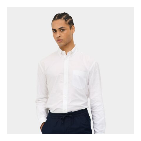 Boston Herren-Oxfordhemd weiß | S