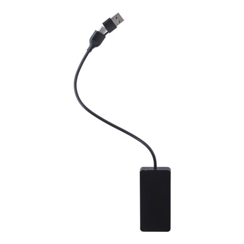 Aluminum USB Hub Layton Schwarz | ohne Werbeanbringung | Nicht verfügbar | Nicht verfügbar