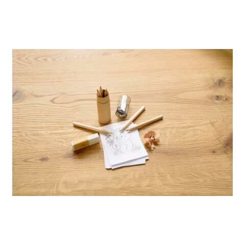 Buntstifte-Set &#039;Toby&#039;, 6-tlg. Rot | ohne Werbeanbringung | Nicht verfügbar | Nicht verfügbar