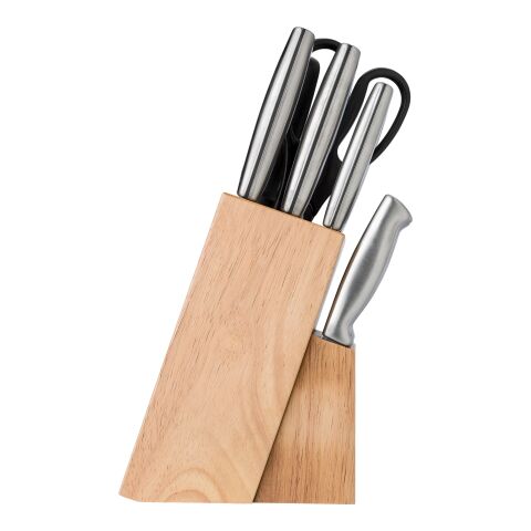 Messerblock &#039;Deluxe&#039; aus Holz Braun | ohne Werbeanbringung | Nicht verfügbar | Nicht verfügbar