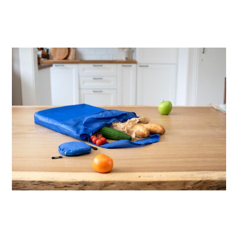 Einkaufstasche &#039;Pocket&#039; aus Polyester Blau | ohne Werbeanbringung | Nicht verfügbar | Nicht verfügbar