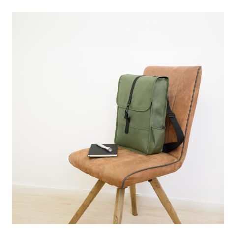 RPET Polyester (300D) Rucksack mit Lasche Lyric Grün | ohne Werbeanbringung | Nicht verfügbar | Nicht verfügbar