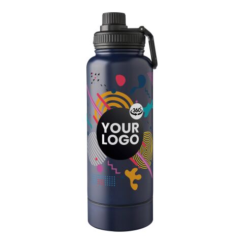 Doppelwandige Edelstahl-Trinkflasche 1000 ml Nathaniel Schwarz | ohne Werbeanbringung | Nicht verfügbar | Nicht verfügbar