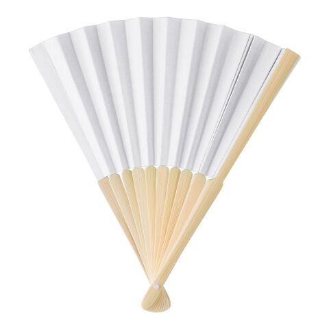 Handfächer aus Bambus Elio Weiß | ohne Werbeanbringung | Nicht verfügbar | Nicht verfügbar