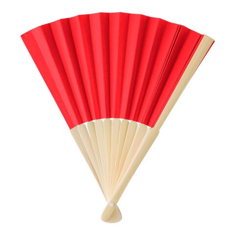 Handfächer aus Bambus Elio Rot | ohne Werbeanbringung | Nicht verfügbar | Nicht verfügbar