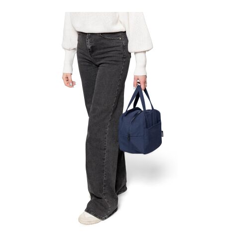 Kühltasche aus recyceltem Poly-Baumwollgewebe (330 g/m²) Elowen Blau | ohne Werbeanbringung | Nicht verfügbar | Nicht verfügbar