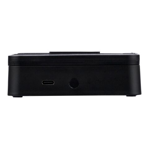 Recyceltes ABS 3-in-1-Wireless-Ladegerät Elias Schwarz | ohne Werbeanbringung