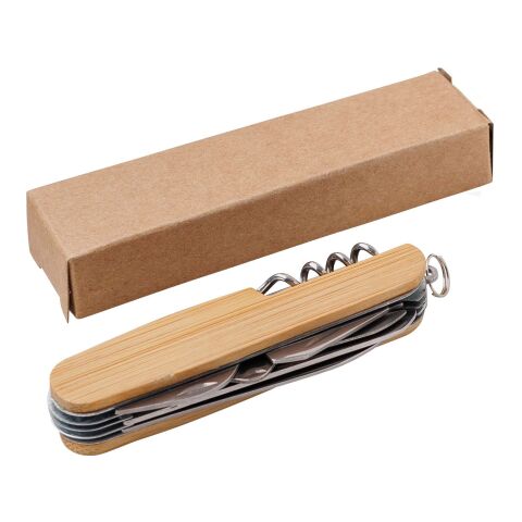 Bambus-Taschenmesser hellbraun | ohne Werbeanbringung | Nicht verfügbar | Nicht verfügbar