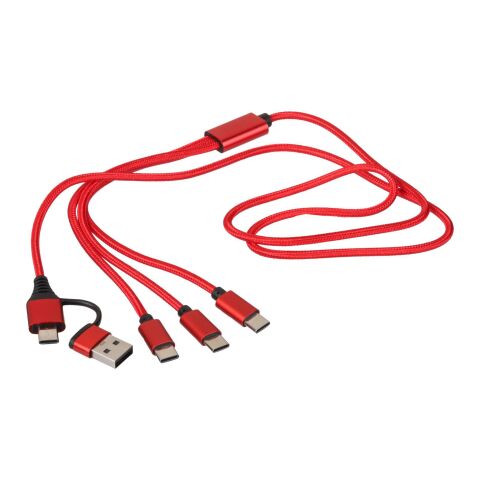 Ladekabel Hexa | 6-in-1 Rot