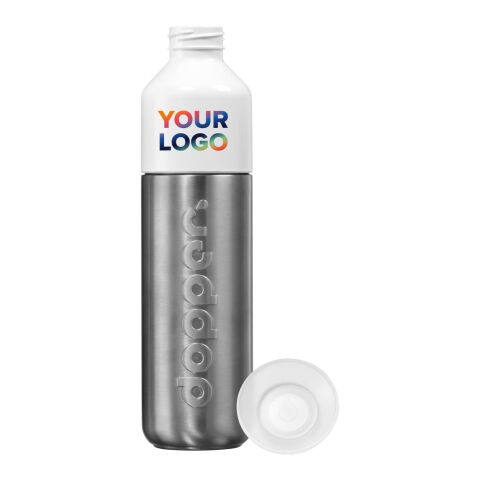 Dopper Steel 490 ml silber/weiß