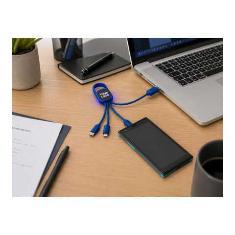 4-in-1-Ladekabelset Blau