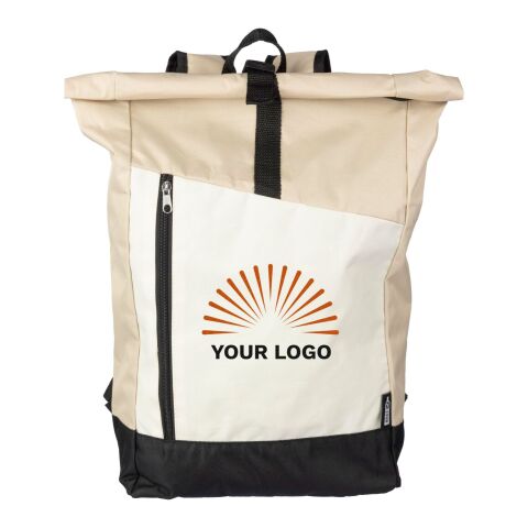 rPET (600D) Rolltop-Rucksack Marlene beige