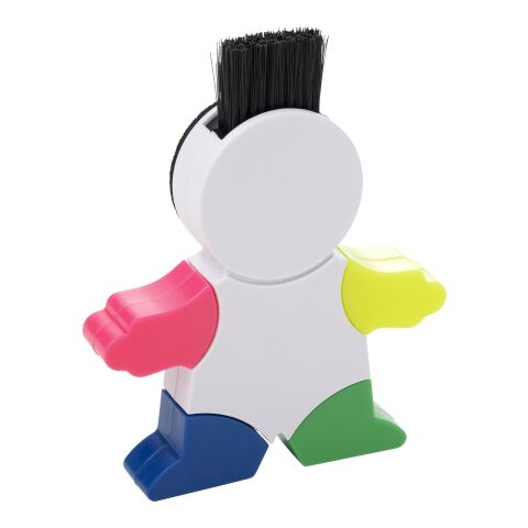 Textmarker &#039;Brush&#039; in Figur-Form aus Kunststoff Weiß | ohne Werbeanbringung | Nicht verfügbar | Nicht verfügbar