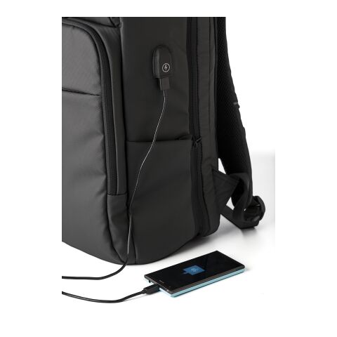 Rucksack &#039;Pawel&#039; aus Kunststoff Schwarz | ohne Werbeanbringung | Nicht verfügbar | Nicht verfügbar