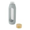 Tidan 600 ml Flasche aus Borosilikatglas mit Silikongriff Standard | grau | ohne Werbeanbringung | Nicht verfügbar | Nicht verfügbar