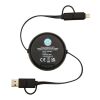 Chechia 100cm 5-in-1 Kabel aus recyceltem Kunststoff, einziehbar, für Datenübertragung und 45W Schnellladung mit Bambusdetails Standard | schwarz | ohne Werbeanbringung | Nicht verfügbar | Nicht verfügbar