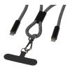 SMART 65W RPET Ladekabel mit Lanyard schwarz