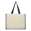 Varai Canvas und Jute Einkaufstasche navy