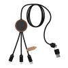 SCX.design C37 3-in-1 rPET Ladekabel in rundem Bambusgehäuse mit Leuchtlogo Standard | holz | ohne Werbeanbringung | Nicht verfügbar | Nicht verfügbar