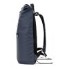 PORTLAND. Roll-Top-Rucksack aus PU mit Laptopfach, 16“ Blau