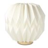 Coollux faltbare, von Origami inspirierte Papier-LED-Lampe Luna 25cm Natur | Gravur | Sockel der Lampe | 80 mm x 15 mm
