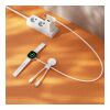 Xoopar Mr. Bio Long Multi-Kabel für Apple/Samsung Watch 1 Meter  Weiss | 1-farbiger Tampondruck | Seite 1 | Ø 23 mm