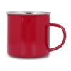 Emaille Becher 350ml Rot Weiß