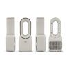 inSideOut Brislux – Rotorloser Softwind-Ventilator mit LED-Licht Beige | 1-farbiger Tampondruck | Vorderseite | 60 mm x 60 mm