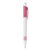 Kugelschreiber Tropic hardcolour Weiss-Rosa | 1-farbiger Siebdruck | 270° vom Clip | 40 mm x 25 mm | Nicht verfügbar