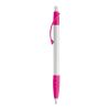 Kugelschreiber Cosmo Grip HC Weiss-Rosa | 1-farbiger Siebdruck | 90° vom Clip | 33 mm x 25 mm | Nicht verfügbar