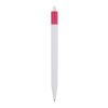 Kugelschreiber Kuma Hardcolour Weiss-Rosa | 1-farbiger Siebdruck | 180° vom Clip | 45 mm x 25 mm | Nicht verfügbar