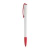 Kugelschreiber Deniro Hardcolour Weiss-Rot Weiß | 1-farbiger Siebdruck | 90° vom Clip | 45 mm x 25 mm | Nicht verfügbar