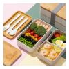 Lunchbox Bento R-PP & Bambus Weiss