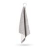 Schnelltrocknendes Golfhandtuch mit Haken R-PET 30x30cm Sublimation Weiss-Grau