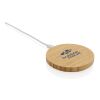 15W FSC®-Bambus Wireless Charger braun | ohne Werbeanbringung | Nicht verfügbar | Nicht verfügbar