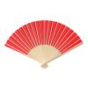 Handfächer aus Bambus Elio Rot | ohne Werbeanbringung | Nicht verfügbar | Nicht verfügbar