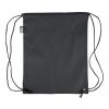 rPET 210D Polyester Rucksack mit Kordelzug Calix Schwarz | ohne Werbeanbringung | Nicht verfügbar | Nicht verfügbar