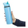 Recycelte Trinkflasche aus Edelstahl (500 ml) Zeno Rot | ohne Werbeanbringung | Nicht verfügbar | Nicht verfügbar