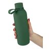 Doppelwandige Trinkflasche aus recyceltem Edelstahl (500 ml) Sena Grau | ohne Werbeanbringung | Nicht verfügbar | Nicht verfügbar