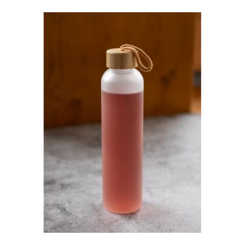 Glasflasche &quot;Bamboo&quot; 750 ml, Frosted grau | ohne Werbeanbringung | Nicht verfügbar | Nicht verfügbar
