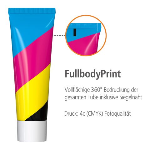 25 ml Tube - Handbalsam &quot;Ringelblume-Aloe Vera&quot; - FullbodyPrint Weiß | ohne Werbeanbringung