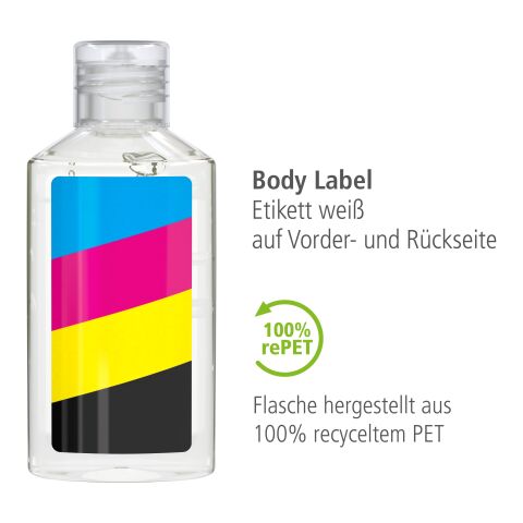 50 ml Flasche - Duschgel Ingwer-Limette - Body Label Transparent | ohne Werbeanbringung