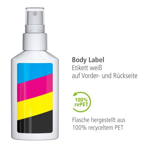50 ml Spray - Lavendel-Spray - Body Label Weiß | 4C &quot;Body Label&quot; glänzend