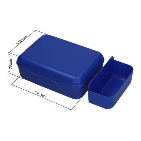 Vorratsdose &quot;School-Box&quot; deluxe, mit Trennschale weiß | ohne Werbeanbringung | Nicht verfügbar | Nicht verfügbar