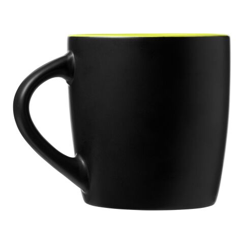 Riviera Keramiktasse Standard | schwarz-limone | ohne Werbeanbringung | Nicht verfügbar | Nicht verfügbar